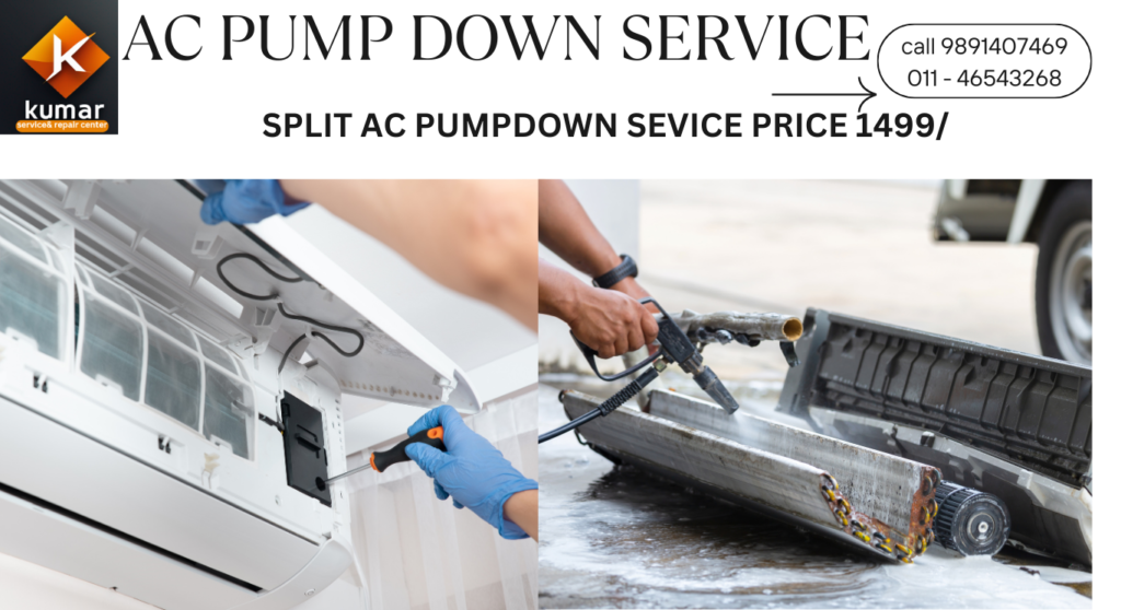 AC PUMPDOWN SERVICE OR REMOVELE DEEP CLEAN AC SERVICE .